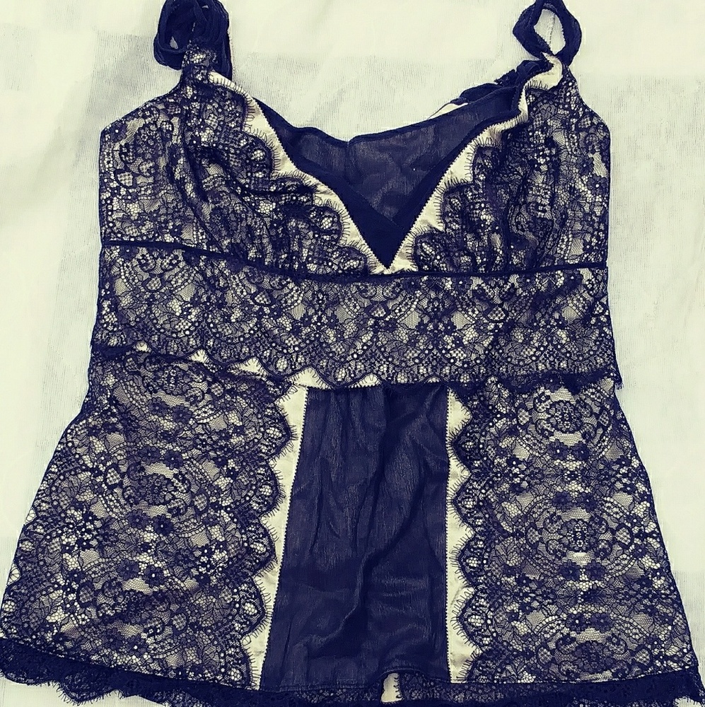 Ann Taylor gold lace evening top